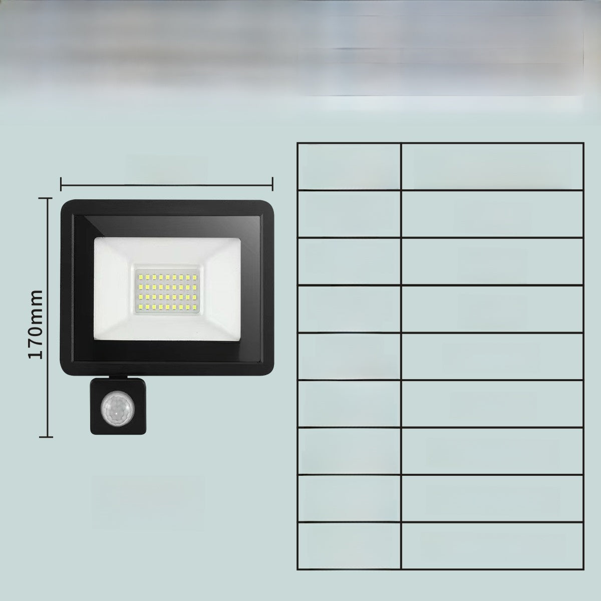 Outdoor waterproof sensor floodlight