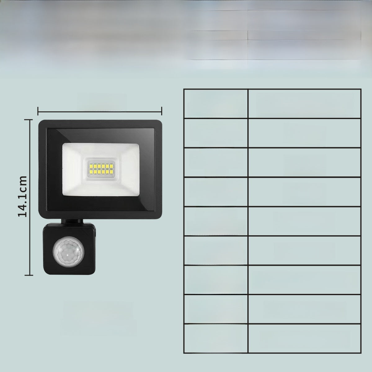 Outdoor waterproof sensor floodlight