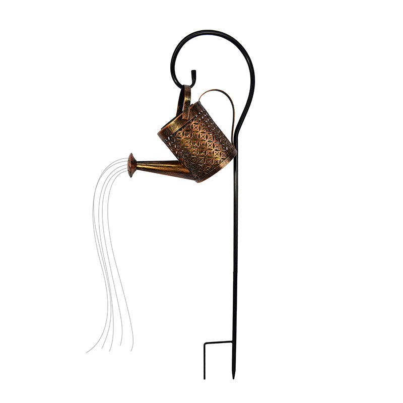 Outdoor waterproof solar-powered perforated projection lamp