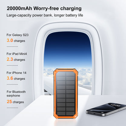 Outdoor Waterproof Wireless Charging Solar Power Bank