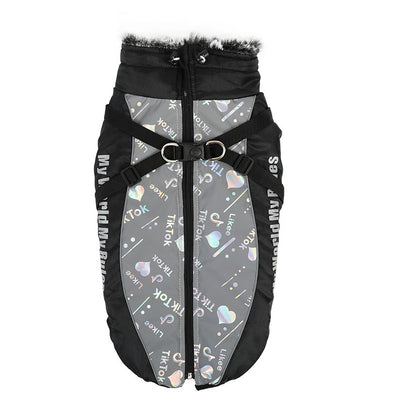 Outdoor windproof and warm pet clothes for large dogs