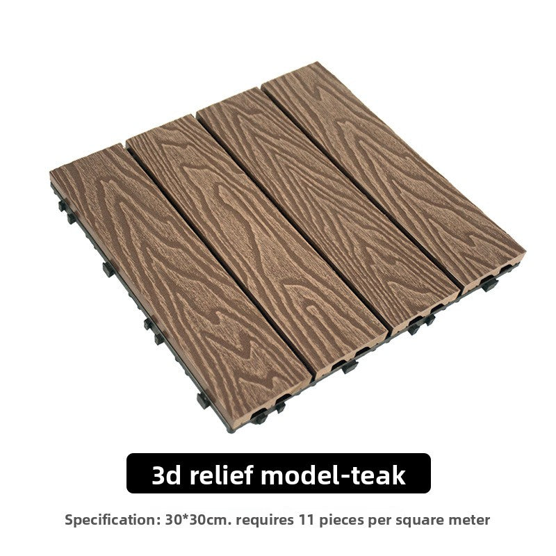 Outdoor Wood Plastic Composite Floor Tiles