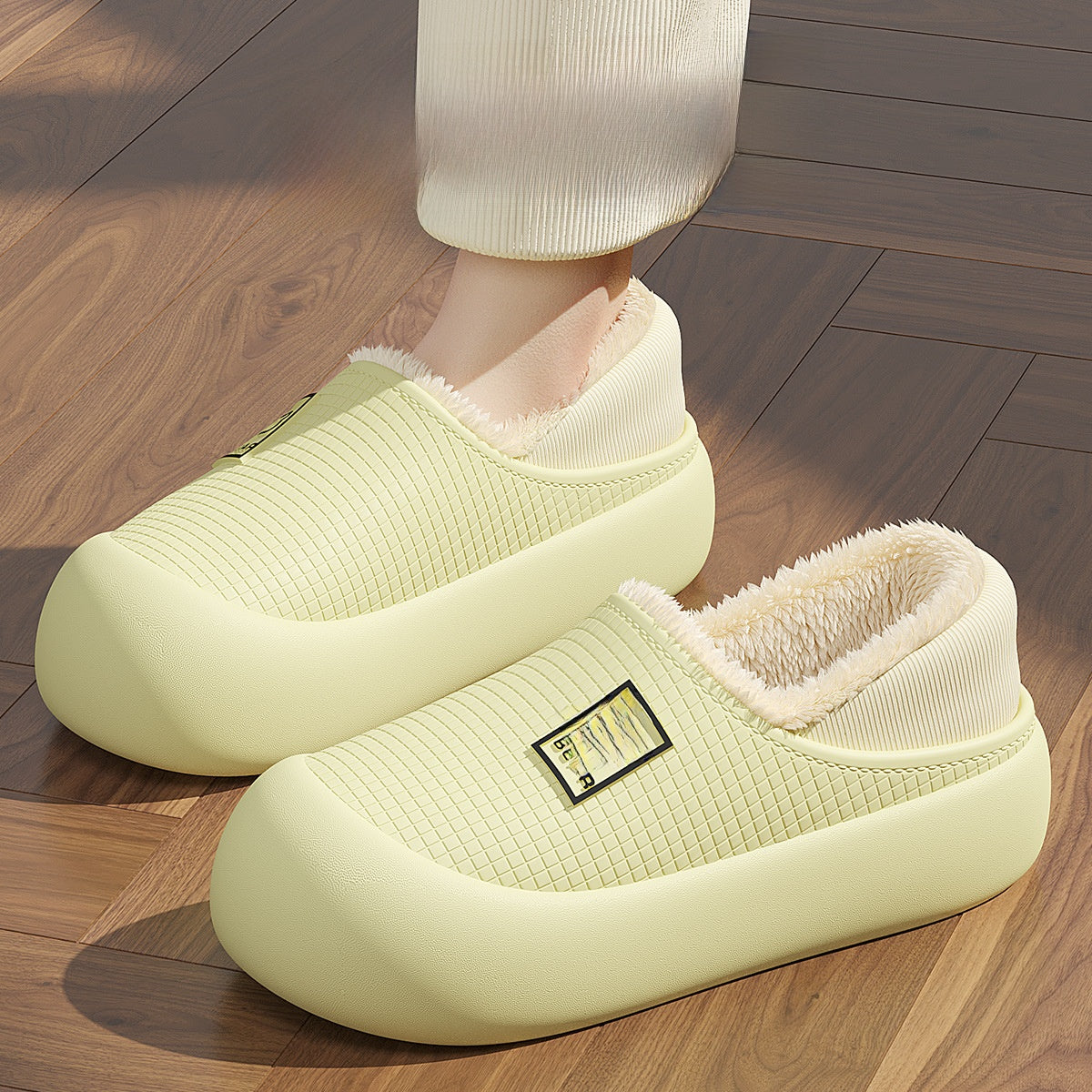 Outerwear cotton slippers