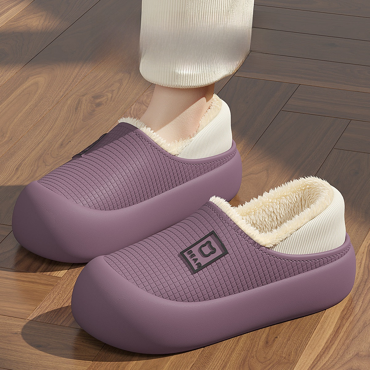 Outerwear cotton slippers