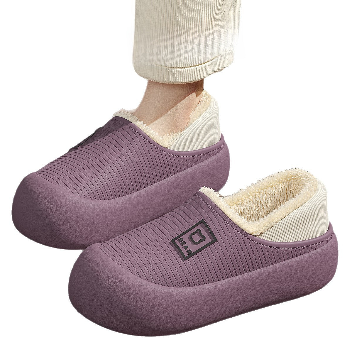 Outerwear cotton slippers