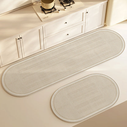 Oval Absorbent Anti-Slip Diatom Mud Mat