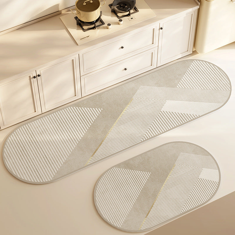 Oval Absorbent Anti-Slip Diatom Mud Mat