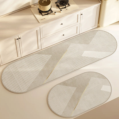Oval Absorbent Anti-Slip Diatom Mud Mat