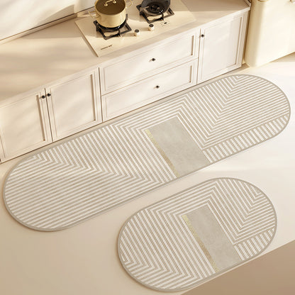 Oval Absorbent Anti-Slip Diatom Mud Mat