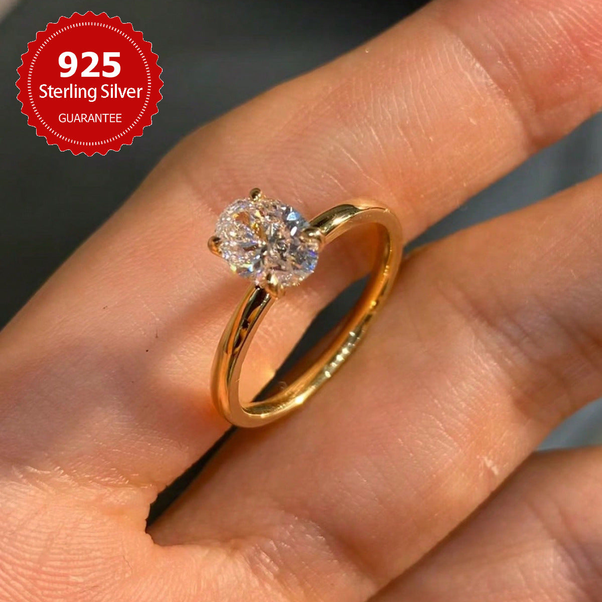 Oval Copper Finger Ring