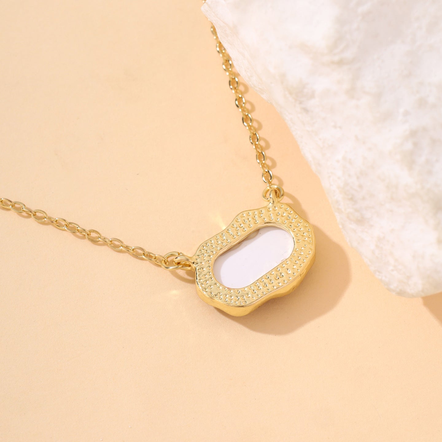 Oval Crystal Cluster Necklace