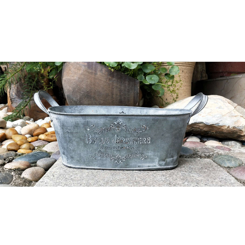 Oval English Letter Decorative Tin Bucket