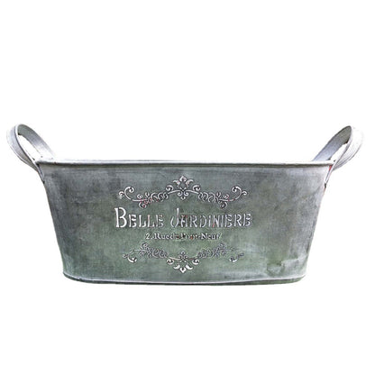 Oval English Letter Decorative Tin Bucket