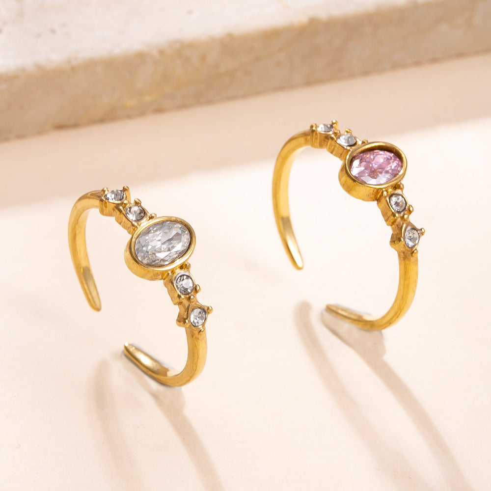 Oval Geometric Ring