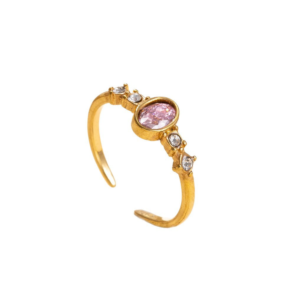 Oval Geometric Ring