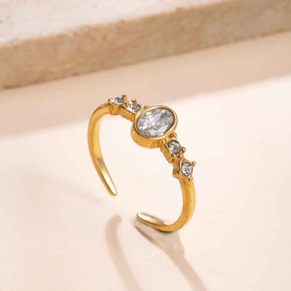 Oval Geometric Ring