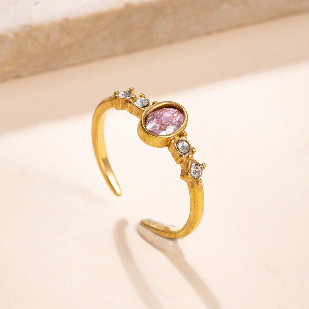 Oval Geometric Ring