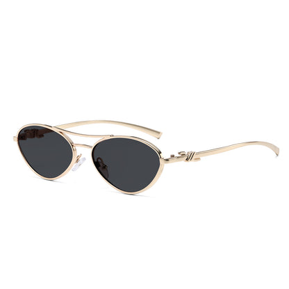 Oval Metal Frame Sunglasses