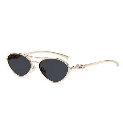 Oval Metal Frame Sunglasses