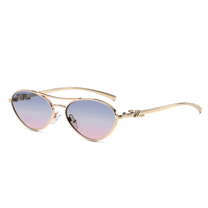 Oval Metal Frame Sunglasses