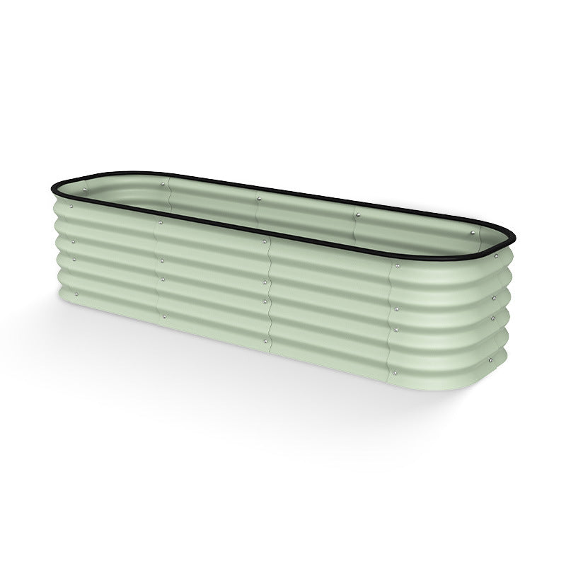 Oval Metal Garden Planting Box