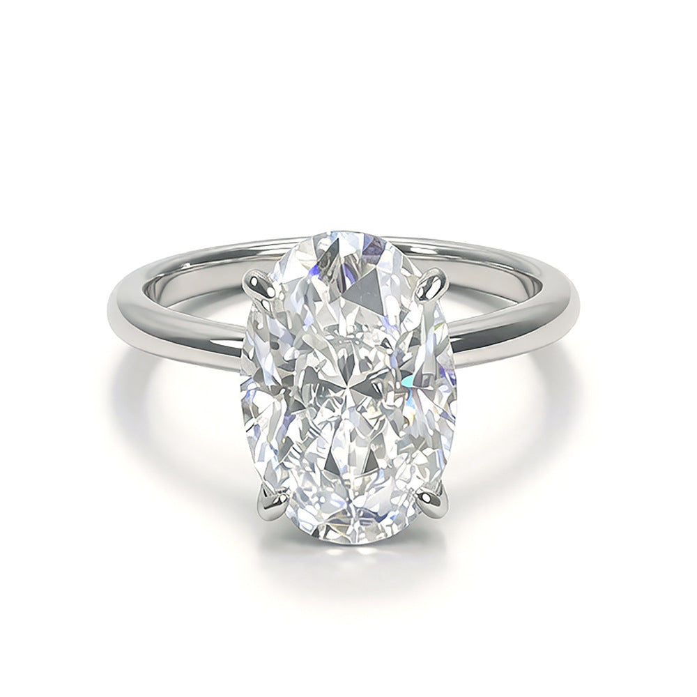 Oval moissanite ring