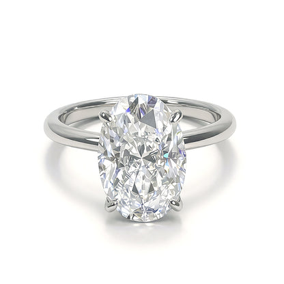 Oval moissanite ring
