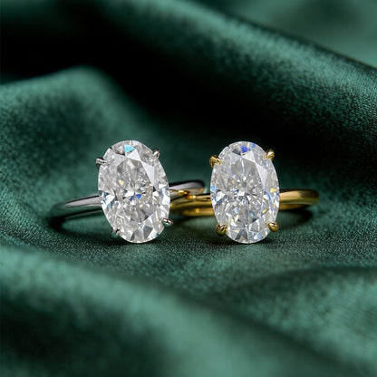 Oval moissanite ring