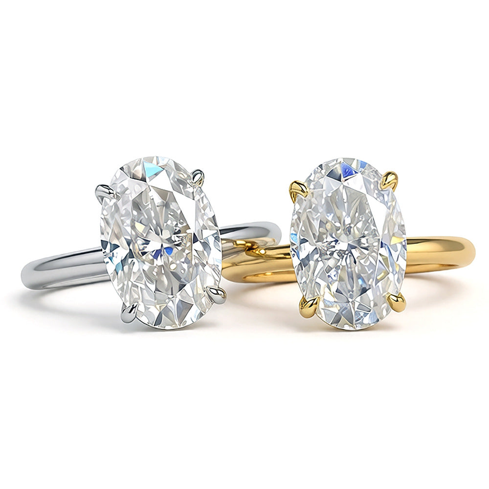 Oval moissanite ring