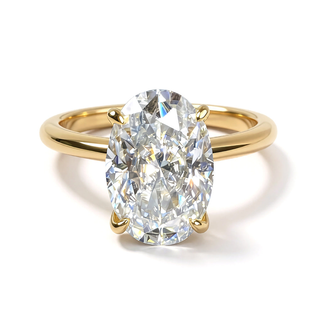 Oval moissanite ring