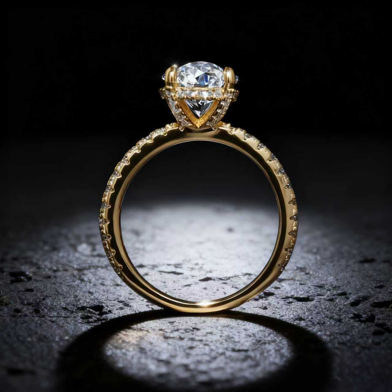 Oval Moissanite Ring Light Luxury Wedding Ring for Women