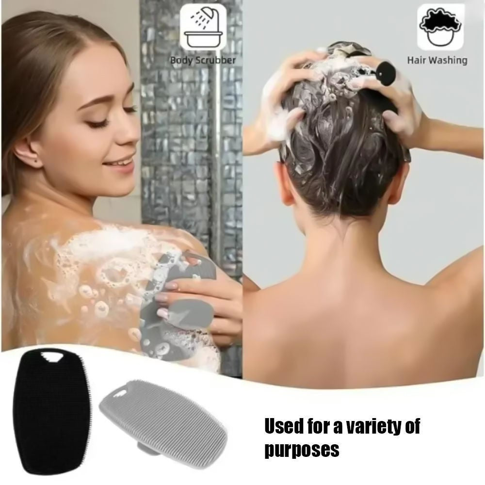 Oval Silicone Shampoo Bath Brush