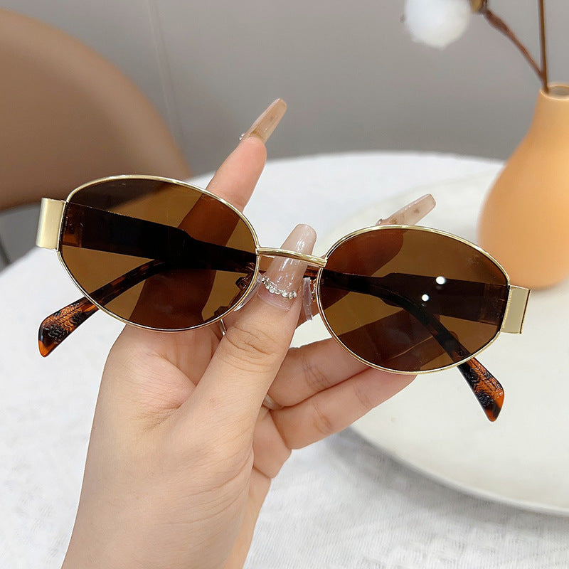 Oval Sunglasse Street Photograph Glasses for Women