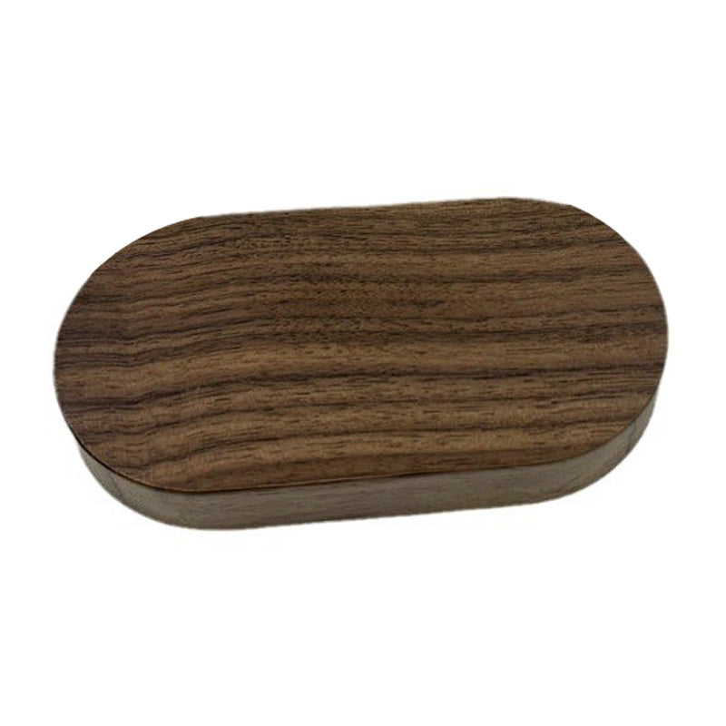 Oval walnut solid wood base