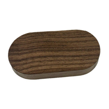Oval walnut solid wood base