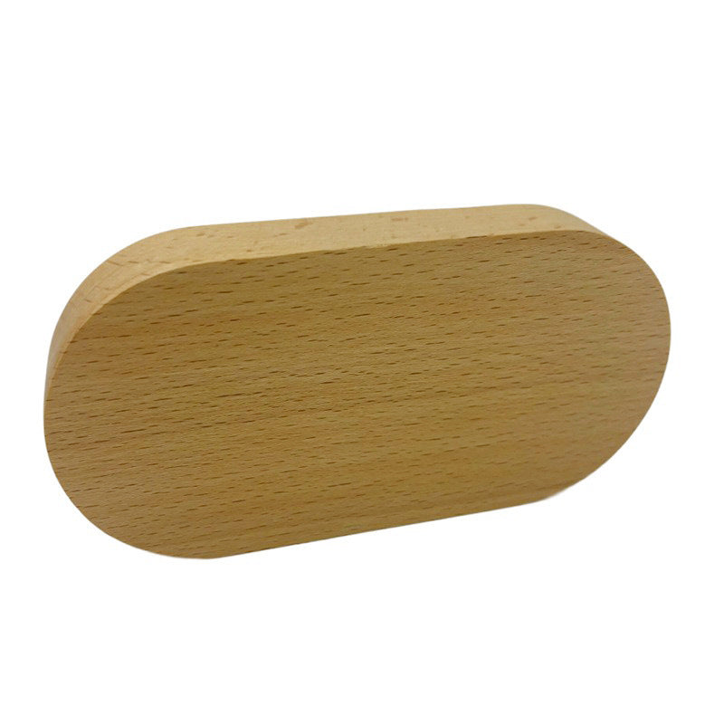 Oval walnut solid wood base