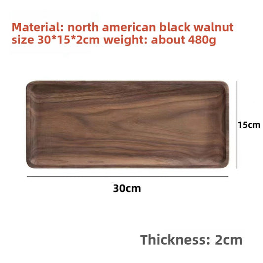 oval wooden tray solid wood rectangular plate