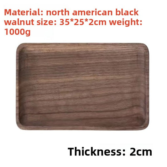oval wooden tray solid wood rectangular plate