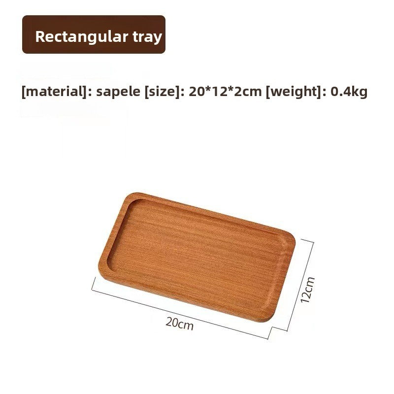 oval wooden tray solid wood rectangular plate