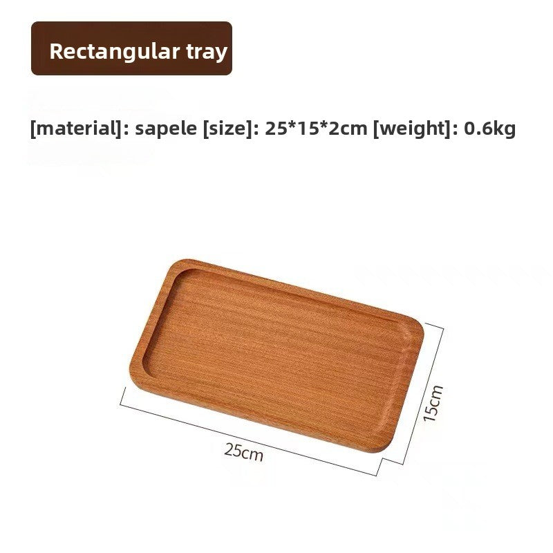 oval wooden tray solid wood rectangular plate