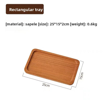 oval wooden tray solid wood rectangular plate