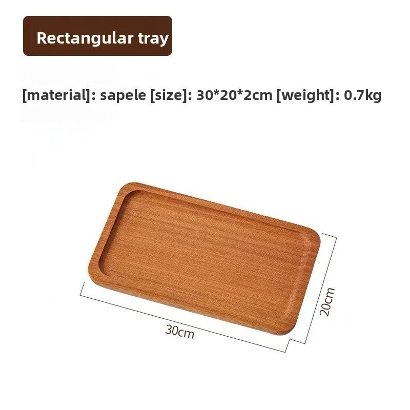 oval wooden tray solid wood rectangular plate
