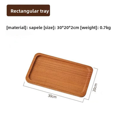 oval wooden tray solid wood rectangular plate