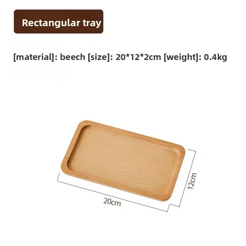 oval wooden tray solid wood rectangular plate