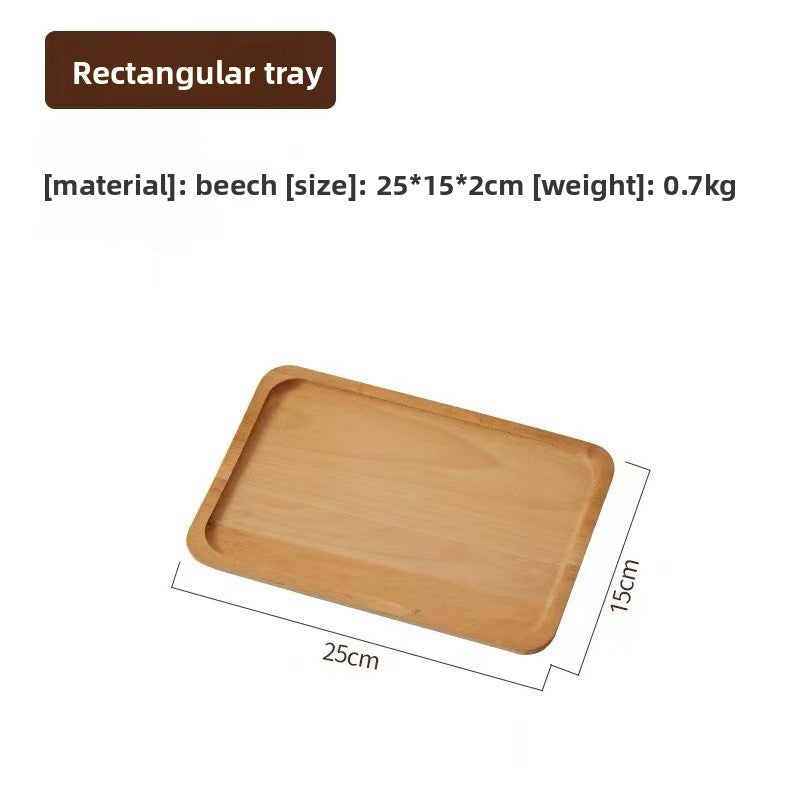 oval wooden tray solid wood rectangular plate