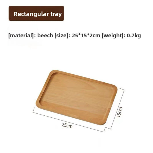 oval wooden tray solid wood rectangular plate