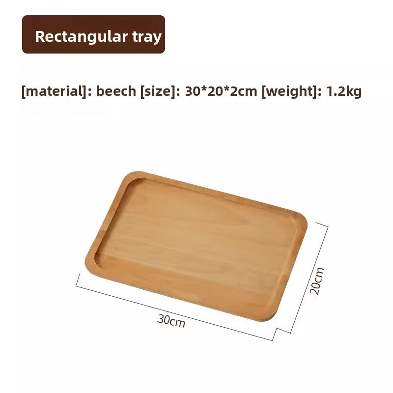 oval wooden tray solid wood rectangular plate