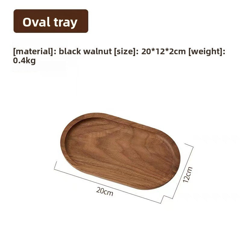 oval wooden tray solid wood rectangular plate