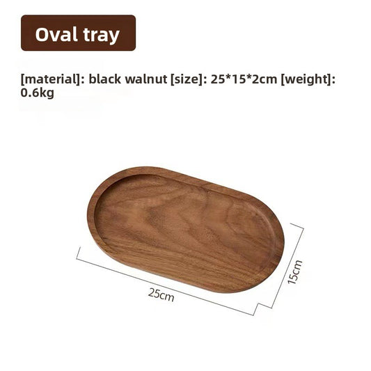 oval wooden tray solid wood rectangular plate