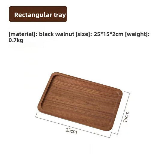 oval wooden tray solid wood rectangular plate
